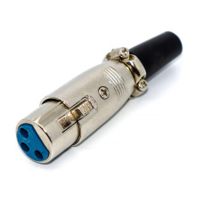 Роз'єм аудіо XLR, гніздо CANON 3pin, тип 1, корпус metal