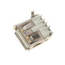 Роз'єм USB, гніздо AF, монтажне в плату, горизонтальне, USB-2AF-1