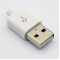 Роз'єм USB, штекер AM, корпус bakelite, пайка на кабель, white