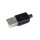 Роз'єм USB, штекер AM, корпус bakelite, пайка на кабель, black