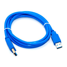 Шнур USB 3.0, штекер AM - штекер AM, 1.5м, v.3.0, синій