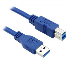 Шнур USB 3.0, штекер AM - штекер AB, 1.5м, v.3.0, синій