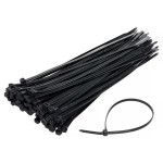 Кабельные стяжки 400х5мм, хомуты, в упаковке 100шт, black