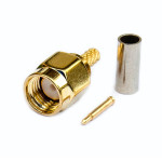Разъём SMA, штекер SMA (male) standard, обжимной (на кабель RG-174), gold, type 1