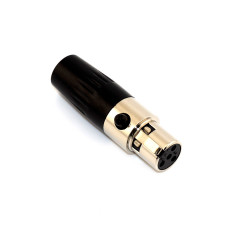 Роз'єм аудіо XLR, гніздо mini XLR 4pin, корпус metal, на кабель