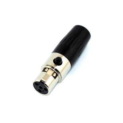 Гніздо mini XLR 4pin, корпус metal, на кабель