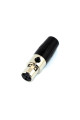 Гніздо mini XLR 4pin, корпус metal, на кабель