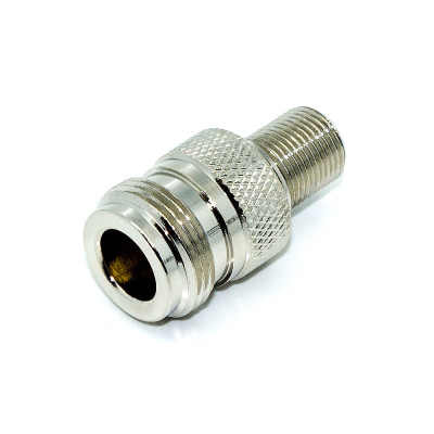 Перехідник RF, гніздо N - гніздо F, корпус metal
