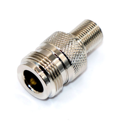 Перехідник RF, гніздо N - гніздо F, корпус metal