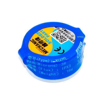 Паяльна паста SOLDER PASTE, XG-30, MECHANIC, Flux IPX3, 16g