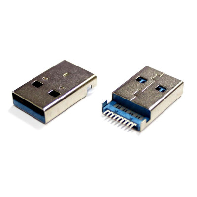 Штекер USB 3.0, AM для флешки, монтажний на плату, USB-3AM-2