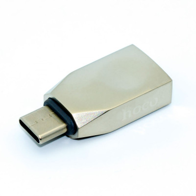 Переходник TYPE-C - гнездо AF, металлический корпус, UA9, HOCO, v.3.0