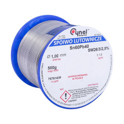 Припій CYNEL Sn60/Pb40, 500г, флюс 2.5%, катушка