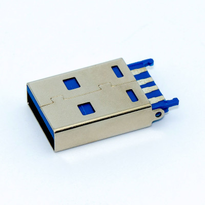 Штекер USB 3.0, AM для флешки, монтажний на плату, USB-3AM-3