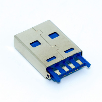Штекер USB 3.0, AM для флешки, монтажний на плату, USB-3AM-3