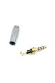 Штекер 3.5мм 4pin (male), gold, корпус metal silver
