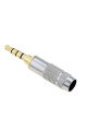 Штекер 3.5мм 4pin (male), gold, корпус metal silver