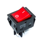 Перемикач широкий KCD2-201N-B, 30A, led 220V, 4pin, Red