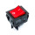 Перемикач широкий KCD2-201N-B, 30A, led 220V, 4pin, Red