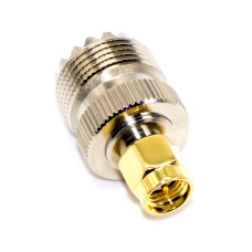 Перехідник SMA – UHF, штекер SMA standard - гніздо UHF (SO239), корпус латунь