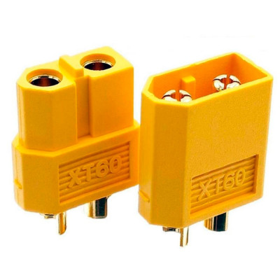 З'єднувач проводів 2pin, XT60, 60A, комплект (штекер і гніздо)