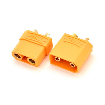З'єднувач проводів 2pin, XT90, 90A, комплект (штекер і гніздо)