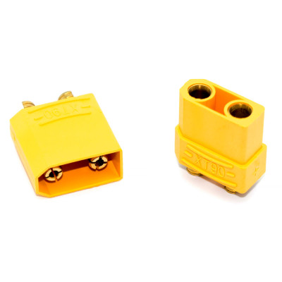 З'єднувач проводів 2pin, XT90, 90A, комплект (штекер і гніздо)