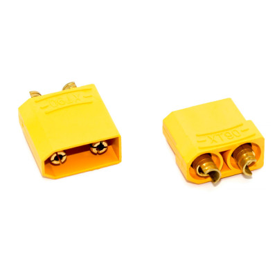З'єднувач проводів 2pin, XT90, 90A, комплект (штекер і гніздо)