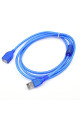 Подовжувач USB, штекер АM - гніздо АF, прозорий, ферит, v.2.0, довжина-10м