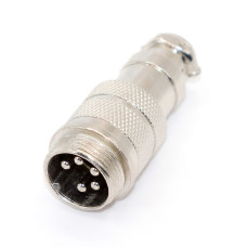 Роз'єм живлення DC, штекер GX16, 5pin, пайка на кабель