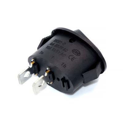 Клавішний перемикач KCD1-9-101 овальний, 220V, 6А, 2pin