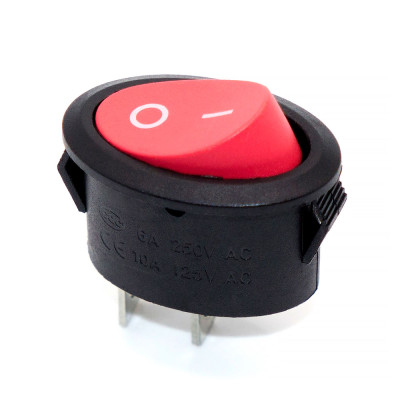 Клавішний перемикач KCD1-9-101 овальний, 220V, 6А, 2pin