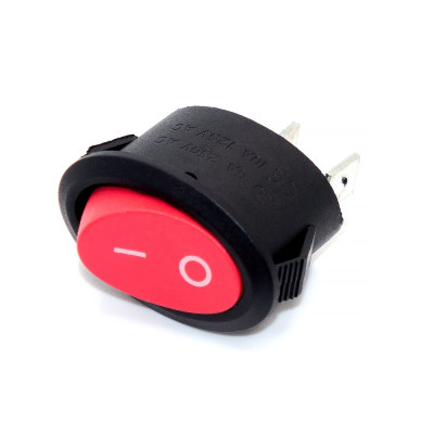 Клавішний перемикач KCD1-9-101 овальний, 220V, 6А, 2pin