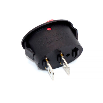Клавішний перемикач KCD1-9-101 овальний, 220V, 6А, 2pin