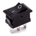 Клавішний перемикач KDC1-1-102 малий, 6А, 3pin, Black