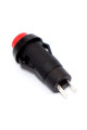 Кнопка без фіксації DS-213K, 10мм, OFF-(ON), 2pin, пластик, червона