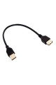Подовжувач USB, штекер АM - гніздо АF, кабель чорний 0.2м, v.2.0