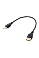 Подовжувач USB, штекер АM - гніздо АF, кабель чорний 0.2м, v.2.0