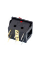Перемикач клавішний подвійний KCD2-5-2101N, 15A, 6pin, підсвічування 220V, червоний