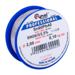 Припой CYNEL Sn60/Pb40, 100г, флюс 2.5%, катушка, d-2.0мм