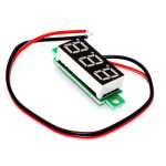 Цифровой вольтметр DC2.4-30V, LED дисплей 23х10х6мм, с кабелем 2pin, Red