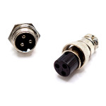 Разъём DC, комплект питания GX16 (штекер + гнездо), 3pin, 16мм