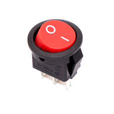 Переключатель клавишный KCD5-2-102 мини, круглый 15мм, 3А, 3pin, ON-ON