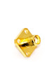 Гніздо SMA (female) standard, монтажне 4 отвори, корпус 12.7х12.7мм, латунь, gold
