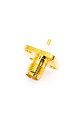 Гніздо SMA (female) standard, монтажне 4 отвори, корпус 12.7х12.7мм, латунь, gold