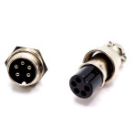 Разъём DC, комплект питания GX16 (штекер + гнездо), 5pin, 16мм