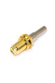 Гніздо SMA (female) standard, (на кабель RG-174) обтискне, з гайкою, gold