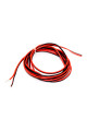 Кабель силіконовий 24AWG, 2Cx0.20мм2, гнучкий, червоно-чорний, 1м
