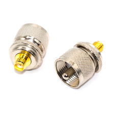 Перехідник UHF - SMA, штекер UHF (PL259) (male) – гніздо SMA standard (female), корпус латунь