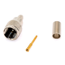 Штекер mini UHF, обтискний на кабель RG-58, латунь